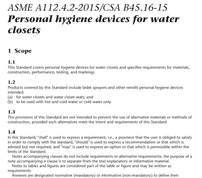 ASME A112.4.2:2015 pdf download