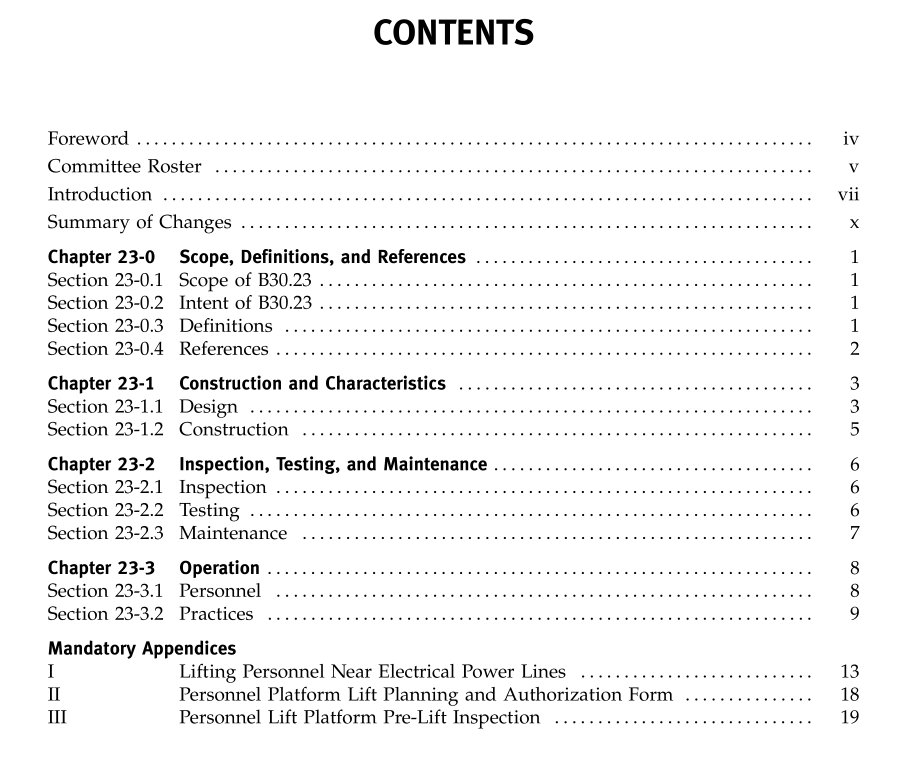 ASME B30-23:2005 pdf download