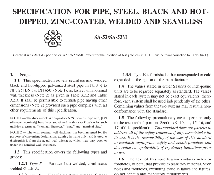 ASME SA53:2013 pdf download